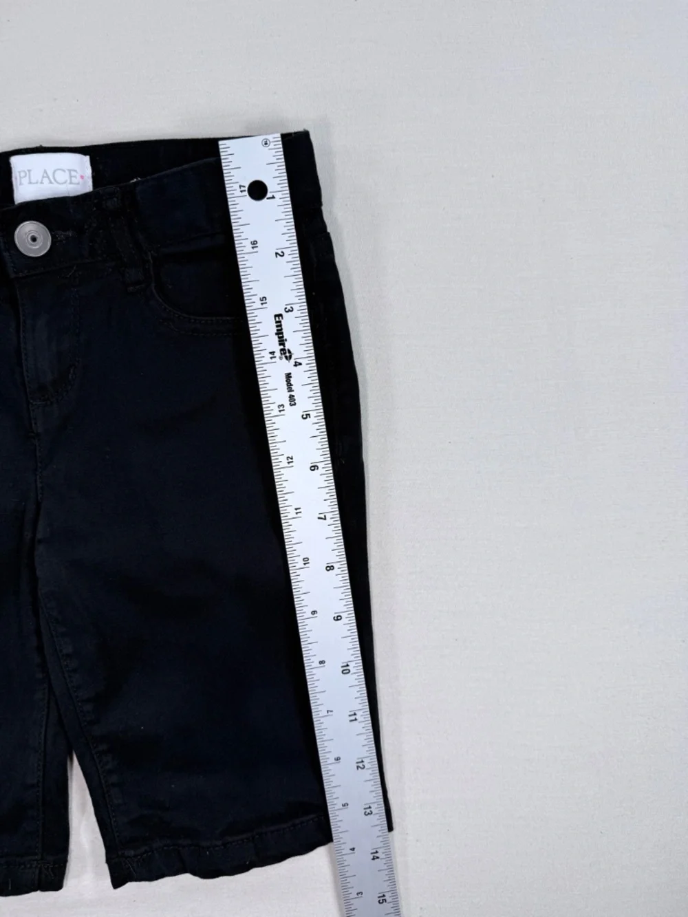 The Children's Place Boys Black Twill Chino Shorts Size 6 EUC